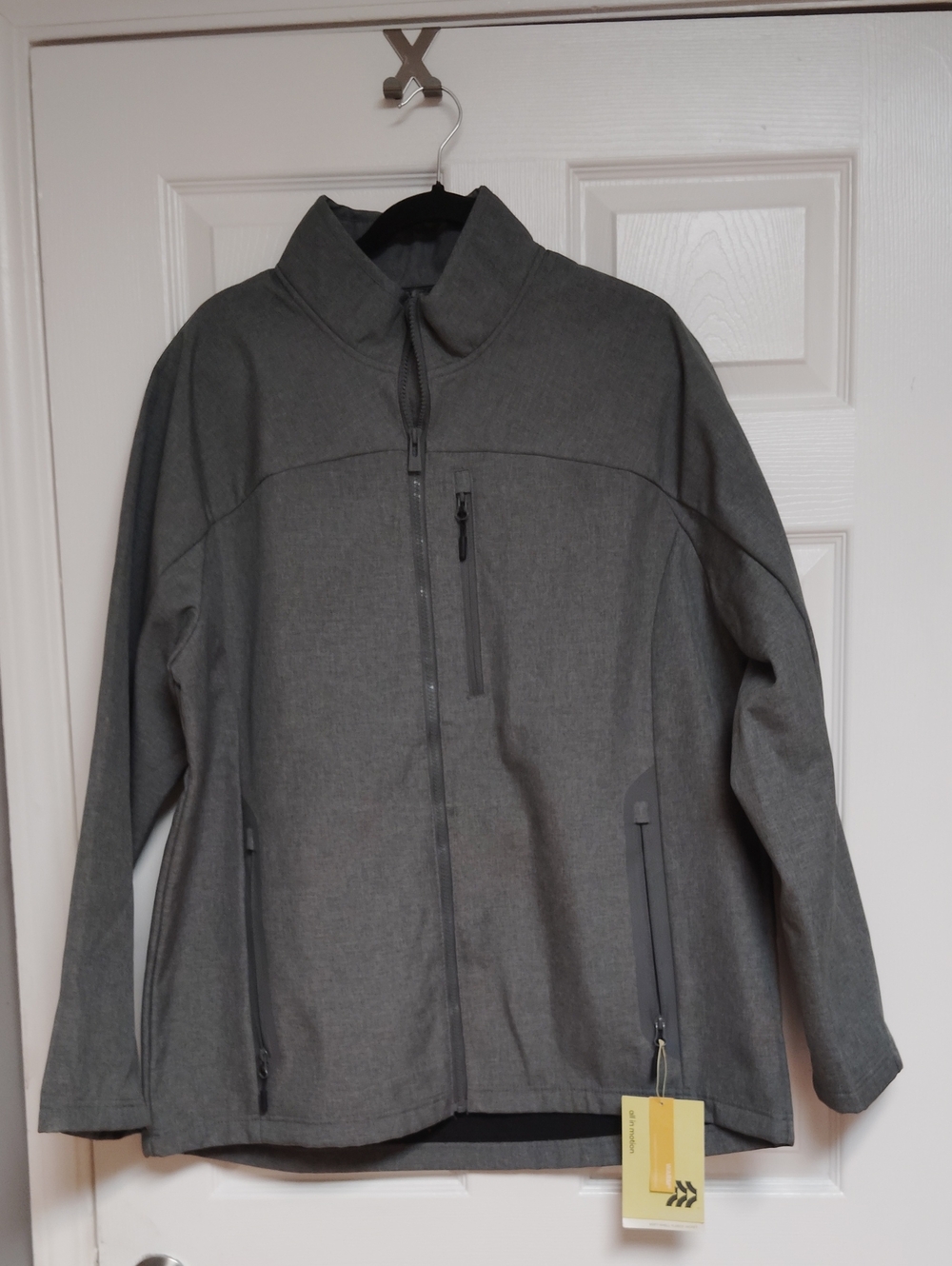 Men's Gray Softshell Fleece Jacket